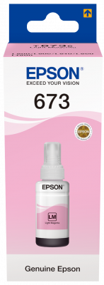 בקבוק דיו מג’נטה בהיר EPSON EcoTank T6736 70ml