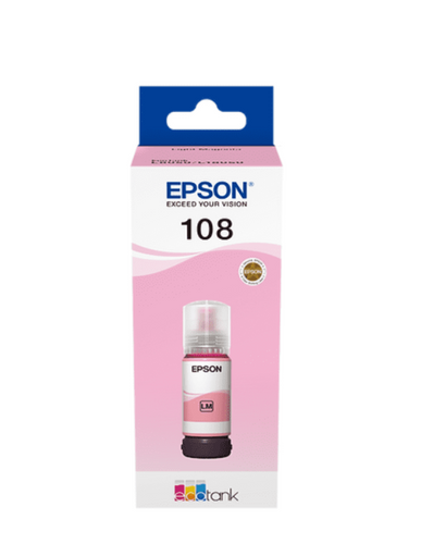 בקבוק דיו אדום בהיר 108 ECOTANK LIGHT MAGENTA INK BOTTLE