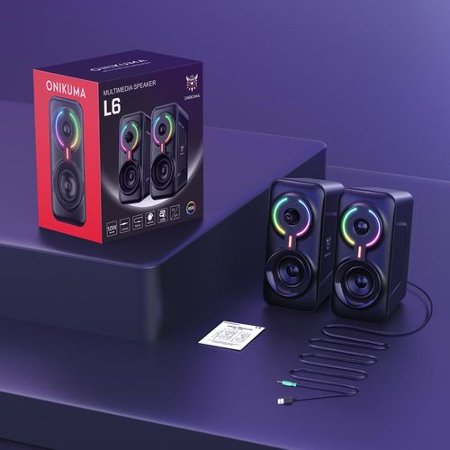 רמקולים גיימינג ONIKUMA L6 – עיצוב RGB וסאונד איכותי