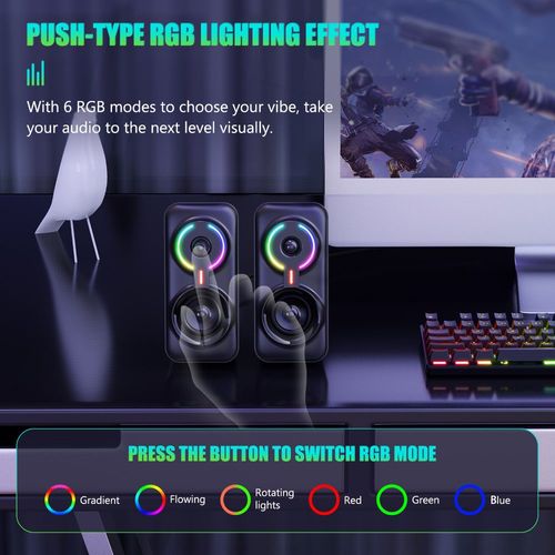 רמקולים גיימינג ONIKUMA L6 – עיצוב RGB וסאונד איכותי