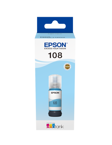 בקבוק דיו כחול 108 ECOTANK LIGHT CYAN INK BOTTLE