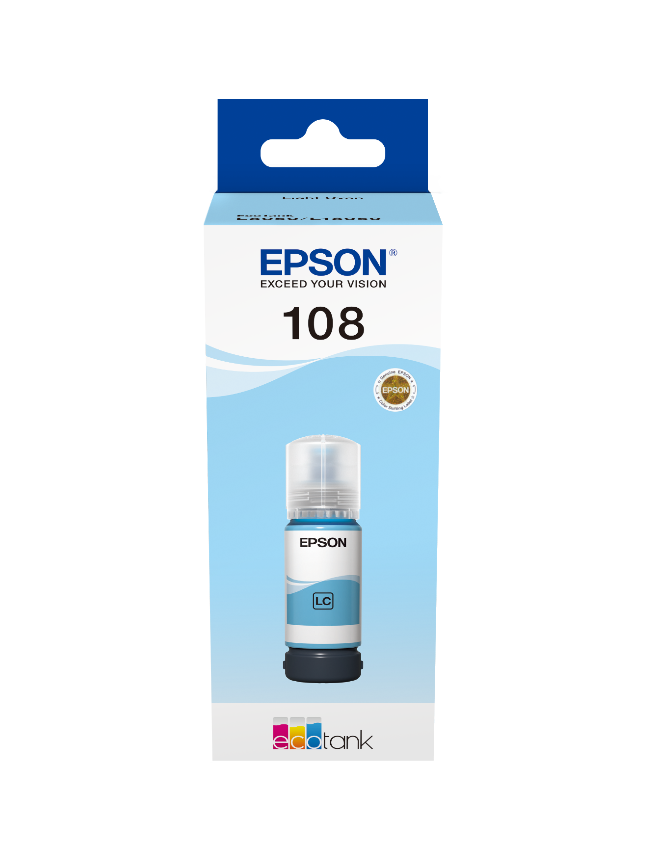 בקבוק דיו כחול 108 ECOTANK LIGHT CYAN INK BOTTLE