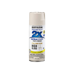 ספריי צבע 2X לבן חול מבריק