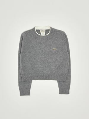 Crew neck jumper with Oval T