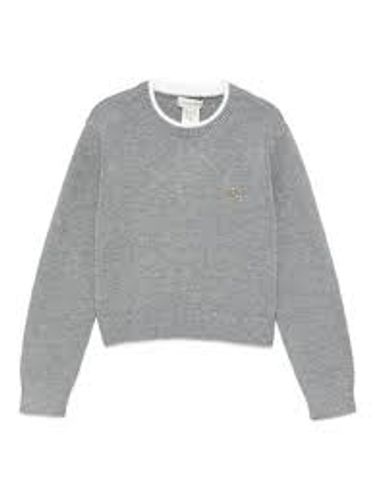 Crew neck jumper with Oval T