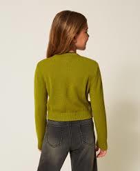 Crew neck jumper with Oval T