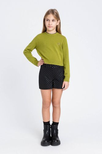Crew neck jumper with Oval T