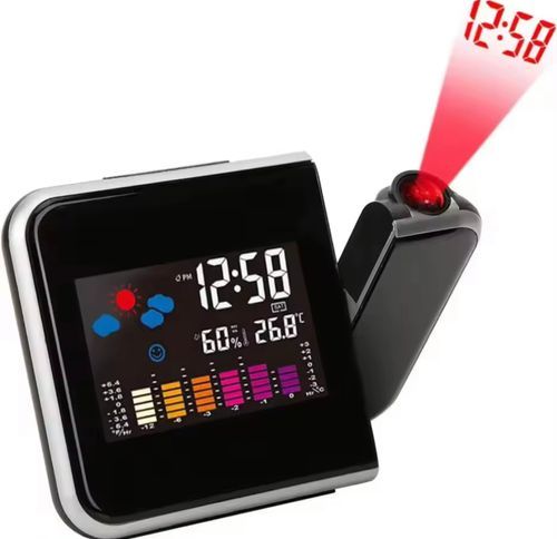 שעון מעורר דיגיטלי מקרין לתקרה ALARM CLOCK 8190