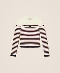 Striped turtleneck jumper