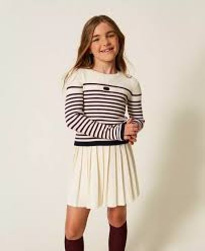 Striped turtleneck jumper