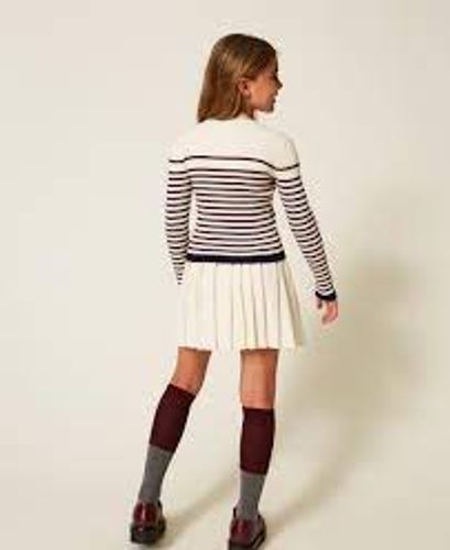 Striped turtleneck jumper