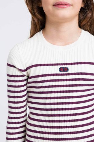 Striped turtleneck jumper