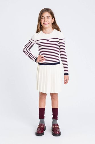 Striped turtleneck jumper
