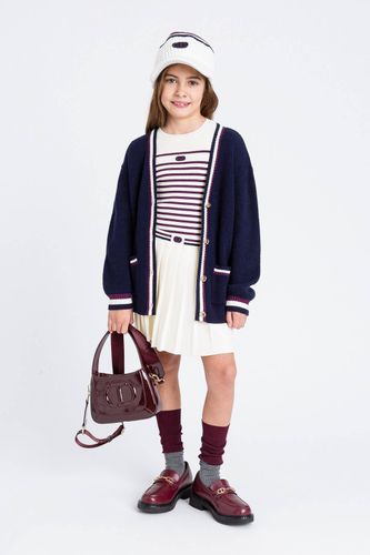 Striped turtleneck jumper
