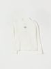 Rib knit turtleneck jumper with Oval T