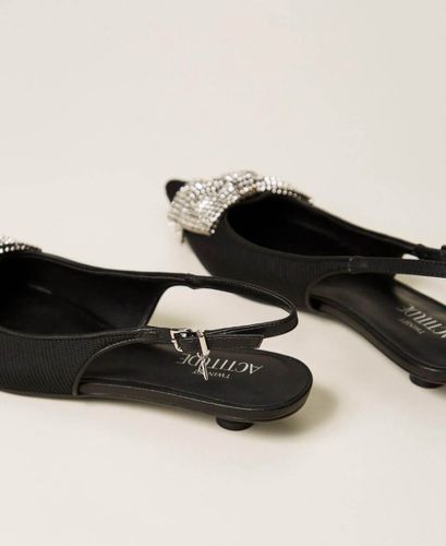 Slingbacks with rhinestone bow