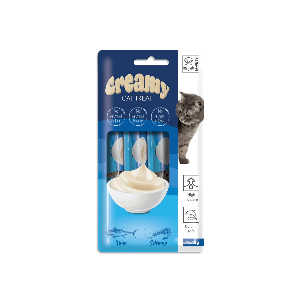 אמ פטס M-Pets חטיף שלוקים לחתול טונה ושרימפס 4 יחידות