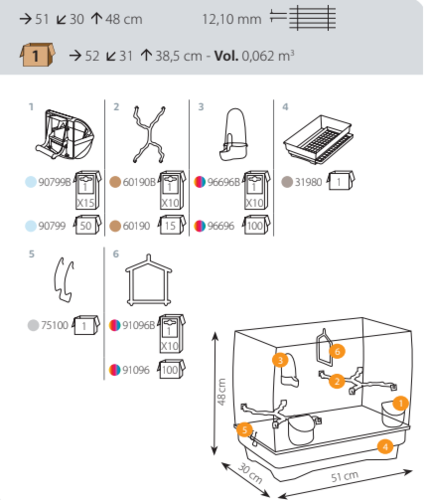 אימאק כלוב ציפורים איירן 3 - Imac Irene