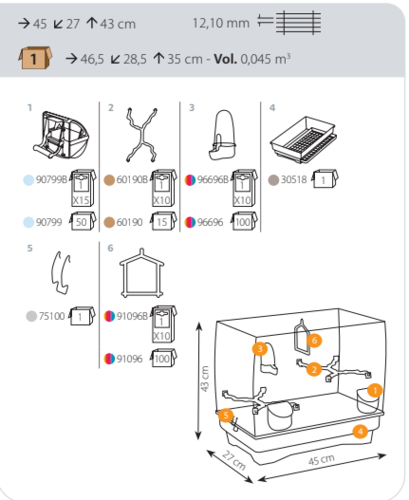 אימאק כלוב ציפורים איירן 2 - Imac Irene