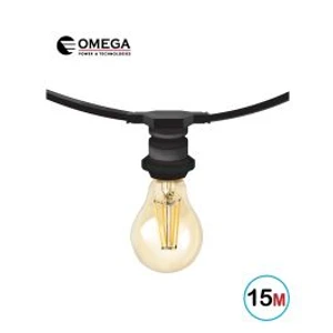 . גרלנדה 15 מטר E27X15 אריזת בליסטר OMEGA