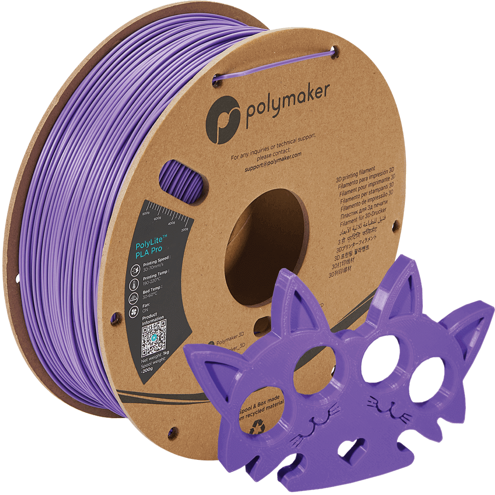 פילמנט סגול 1 ק"ג 1.75 מ"מ - PolyLite PLA Pro Purple