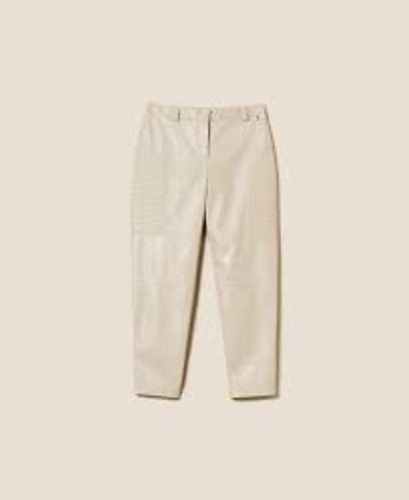 Faux leather biker trousers