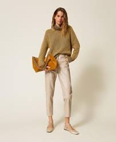 Faux leather biker trousers
