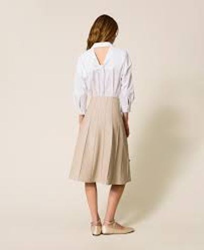 Midi skirt with handmade embroideries