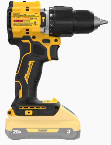 מברגה / מקדחה XR דופקת 20V (גוף בלבד) DEWALT DCD799