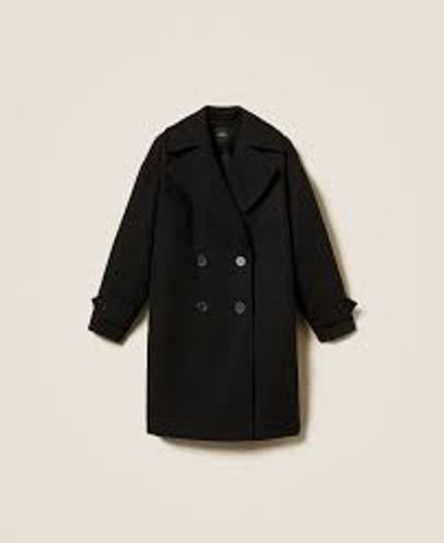 Double-breasted wool cloth coat