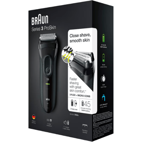 מכונת גילוח רטוב יבש Braun Series 3 ProSkin 3020s