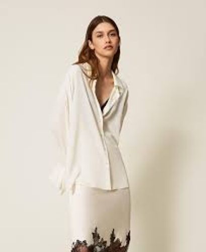 Oversized recycled crêpe de Chine shirt