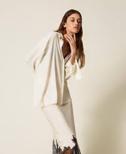 Oversized recycled crêpe de Chine shirt