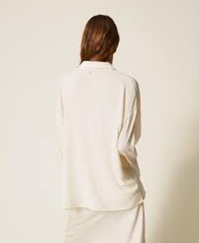 Oversized recycled crêpe de Chine shirt