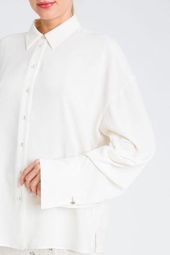 Oversized recycled crêpe de Chine shirt