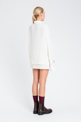 Oversized recycled crêpe de Chine shirt