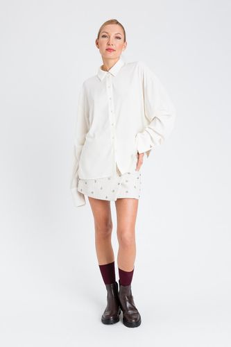 Oversized recycled crêpe de Chine shirt