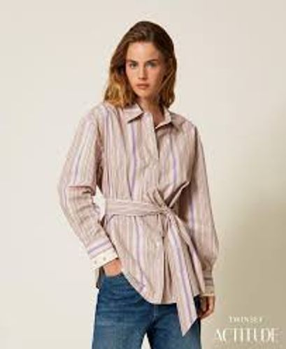 Striped recycled cotton shirt
