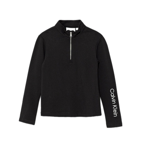 חולצה CALVIN KLEIN מידות 4-16 לילדים בגוון שחור עם רוכסן