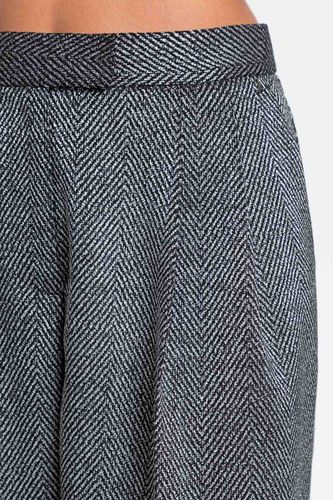 Palazzo trousers with laminated print