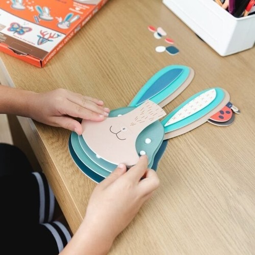 יצירה דקורטיבית לתלייה חיות קיר - ארנב 
