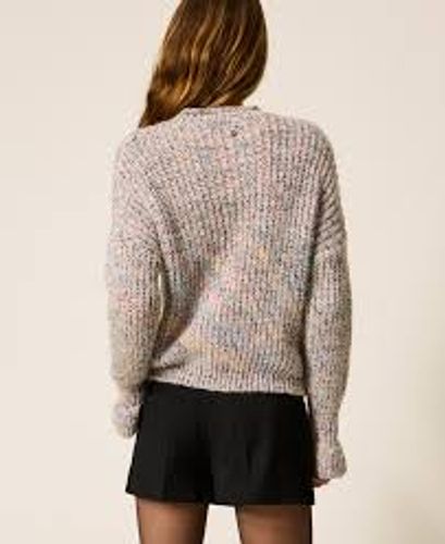 Multicolour jumper with ruffles