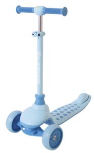 קורקינט ילדים סקיפר SKIPPER מתקפל 3 גלגלים מאירים וכידון מתכונן - כחול