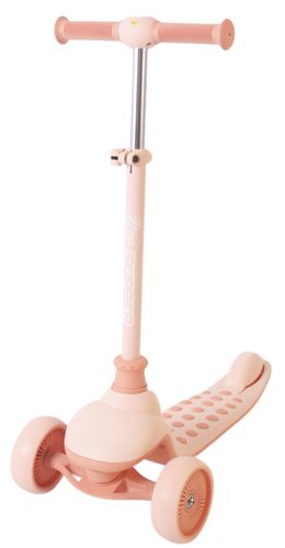 קורקינט ילדים סקיפר SKIPPER מתקפל 3 גלגלים מאירים וכידון מתכונן - כתום