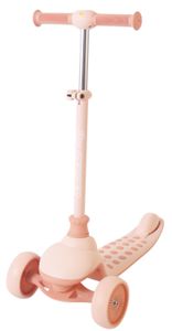 קורקינט ילדים סקיפר SKIPPER מתקפל 3 גלגלים מאירים וכידון מתכונן - כתום