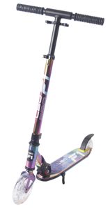 קורקינט אלומיניום מתקפל F1 עם אורות בגלגלים וגלגלי 145 מ"מ