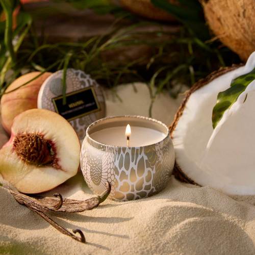 נר ריחני בקופסת פח 113 גרם - Tahitian Coconut Vanilla
