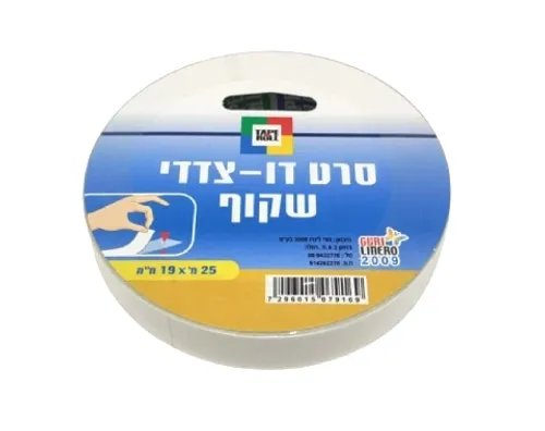 סרט דו-צדדי שקוף רוחב 19 מ