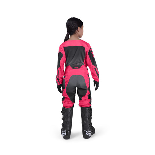 חליפת ילדות פוקס 180 שחור / ורוד - FOX 180 YTH GIRLS SHIELD V26