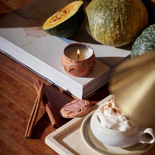 נר ריחני בקופסת פח 113 גרם - Spiced Pumpkin Latte Capsule